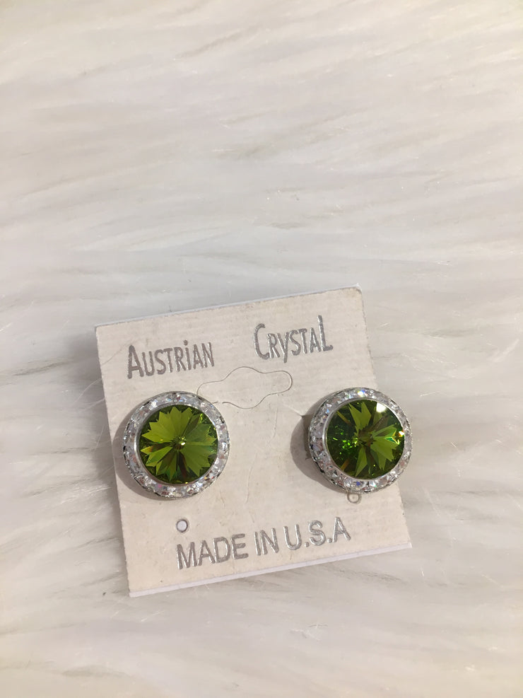 Belleza Collection - Swarovski Crystals Clip-On Earrings - 15MM