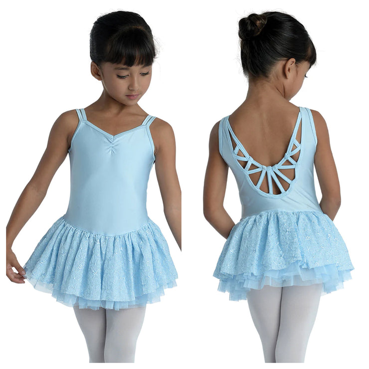 Danz N Motion - Zadie Girls Macrame Camisole Dress - Child (19205C) - Light Blue