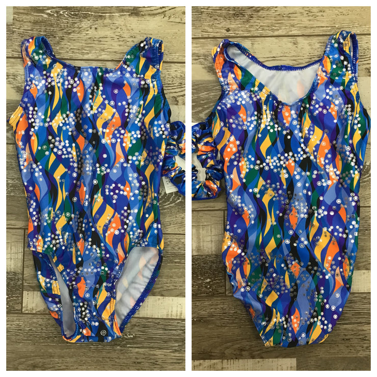 Mondor - Printed Tank Gymnastics Leotard - Child (27822) - Waves