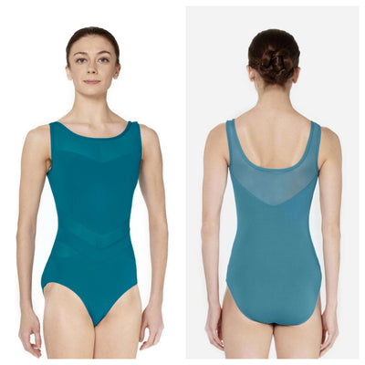 Lulli Dancewear - Maureen Mesh Tank Leotard - Adult (LUB821) - Teal
