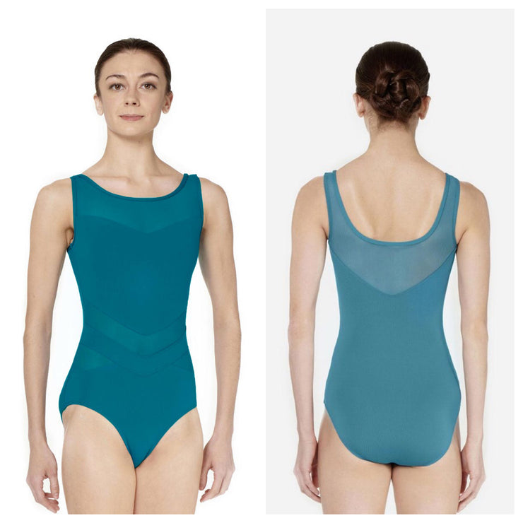 Lulli Dancewear - Maureen Mesh Tank Leotard - Adult (LUB821) - Teal