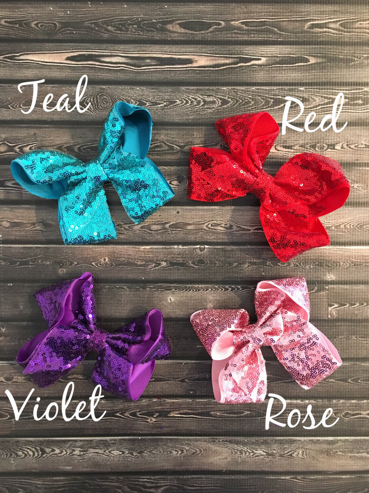 Hair Bows - Sequin - Various Colors