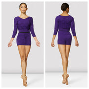 Bloch -  Lynda Knit 3/4 Sleeve Sweater - Child/Adult (CZ3116/Z3106) - Amethyst