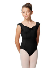 Lulli Dancewear - Princess Seam Cap Sleeve Leotard - Child (LUB340C) - Black