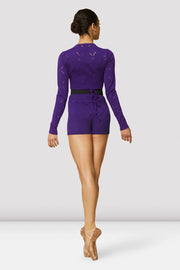 Bloch - Long Sleeve Knitted Wrap Top - Adult (Z3129) - Amethyst
