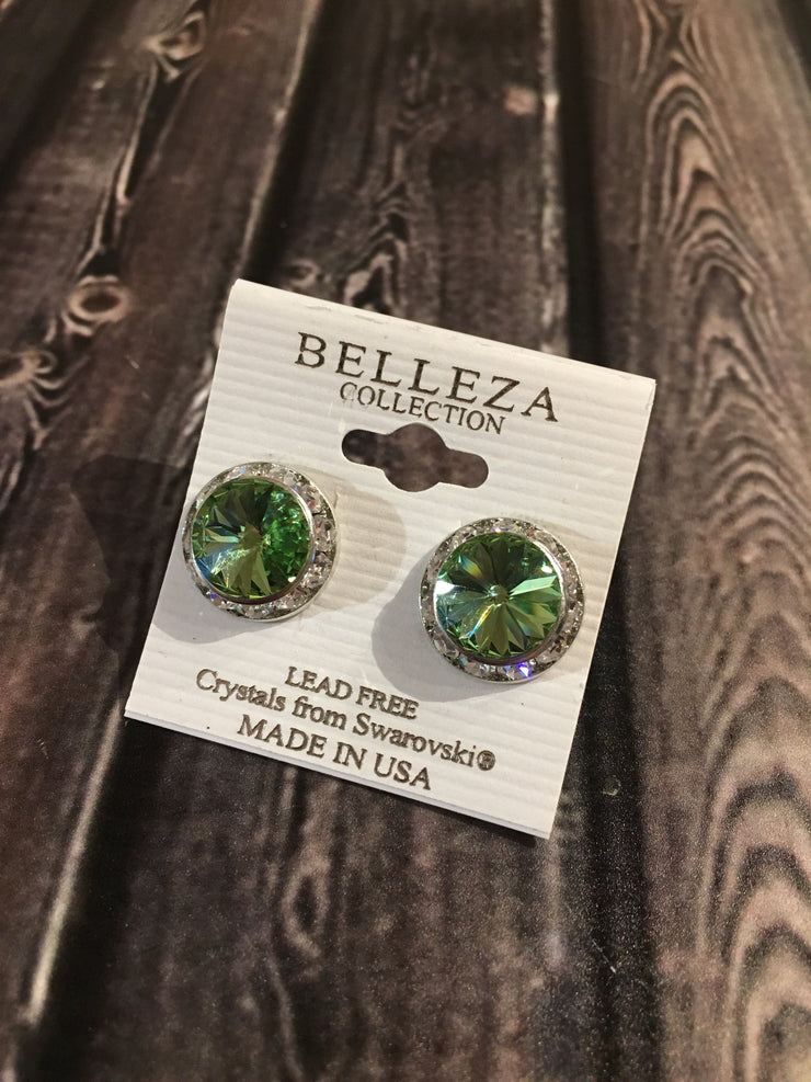Belleza Collection - Swarovski Crystals Pierced Earrings - 15mm