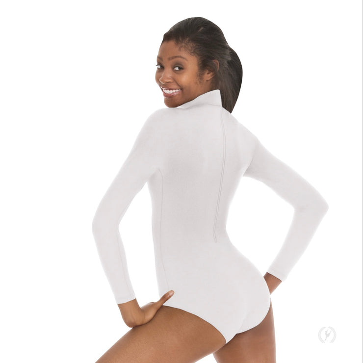 Eurotard - Mock Turtleneck Long Sleeve Leotard - Adult (44131) - White