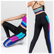 Sylvia P - Synchronised Full Length Tight - Child - Black/Multicolor - Final Sale