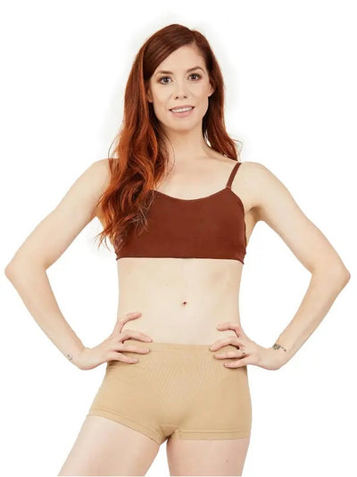 Capezio - Seamless Clear Back Sweetheart Bandeau Bra - Adult (3776W) - Mocha