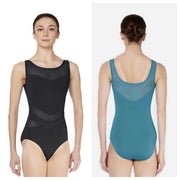 Lulli Dancewear - Maureen Mesh Tank Leotard - Adult (LUB821) - Black
