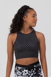 Sylvia P - Rosa Reversible Cropped Singlet- Child/Adult (21-11-GHY-012) - Black Final Sale