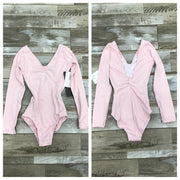So Danca - Ruth Long Sleeve Leotard with Pinch Front and Low Back - Child (SL118) - Light Pink