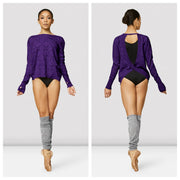 Bloch - Boat Neck Long Sleeve Sweater - Adult (Z3119) - Amethyst