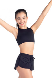 So Danca - Buena Halter Crop Top - Child (L-2111ME) - Black