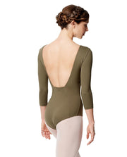 Lulli Dancewear - Nanette Three Quarter Sleeve Leotard - Adult (LUB285) - Khaki