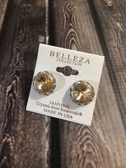 Belleza Collection - Swarovski Crystals Pierced Earrings - 15mm
