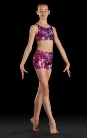 Bloch - Printed Crop Top - Child (GB193C) - Floral Fusion