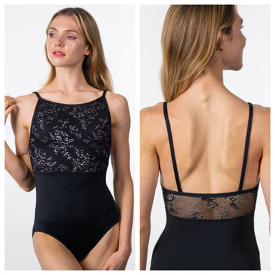 Suffolk - Antoinette Jewel Neck Camisole Leotard - Adult (2407A) - Black