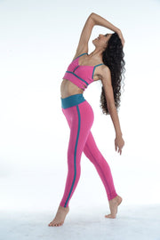Danz N Motion - Full Length Legging with Side Stripe - Child/Adult (20412C/20412A) - Fierce Magenta - Final Sale