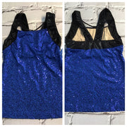 Motionwear - Blue and Black Bling Tank Top - Adult (3719-424) - Blue - Final Sale