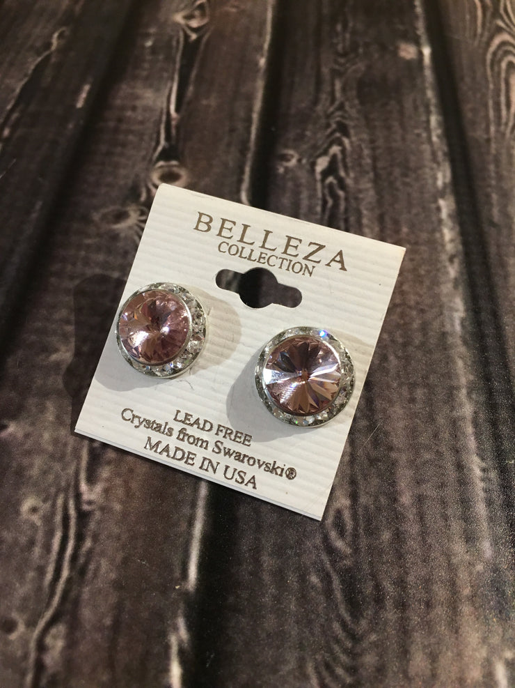 Belleza Collection - Swarovski Crystals Pierced Earrings - 15mm