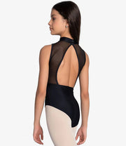 So Danca - High Neck Leotard with Floral Lace - Adult (RDE-2386) - Black