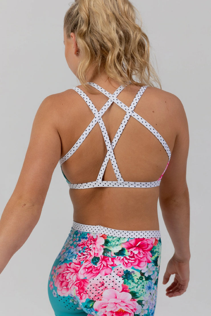 Sylvia P - Azalea Blooms Crop Top - Adult (21-11-GHY-010) - Green Final Sale