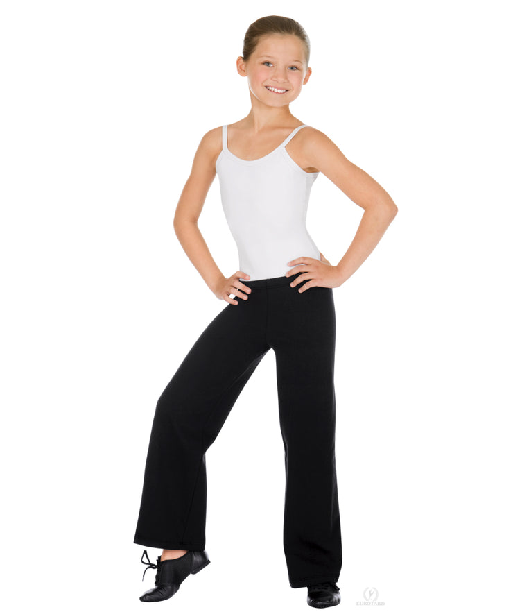 Eurotard - Cotton Lycra® Mid Rise Jazz Pants - Child (46556) - Black