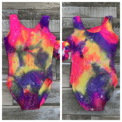 Mondor - Printed Tank Gymnastics Leotard - Child (7822) - Neon Pop