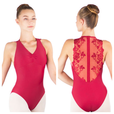 Ballet Rosa - Esther Pinch Front Zip Back Leotard - Adult (1109LMA) - Bordeaux