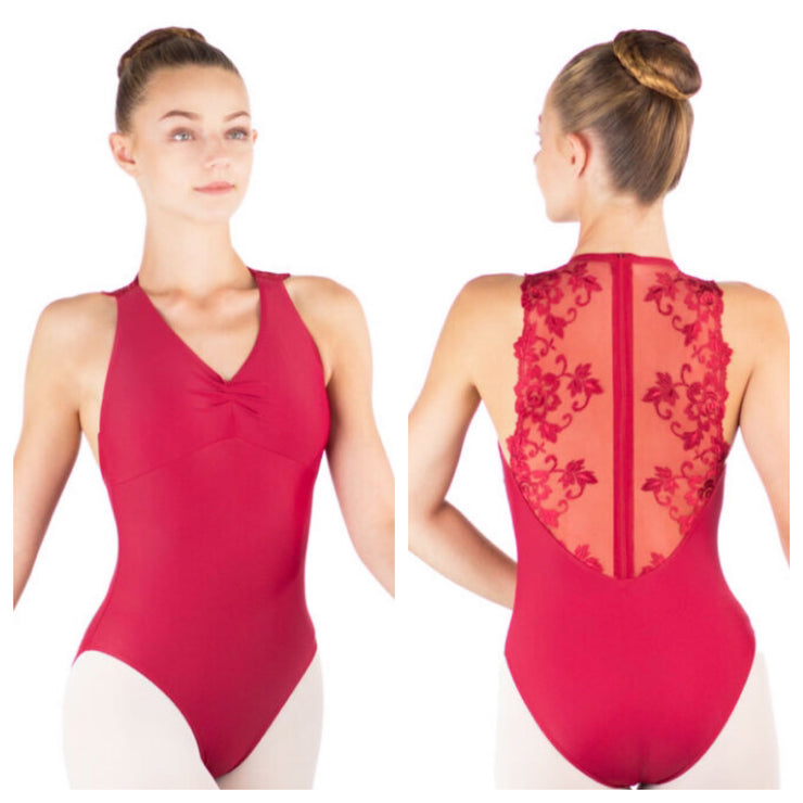 Ballet Rosa - Esther Pinch Front Zip Back Leotard - Adult (1109LMA) - Bordeaux