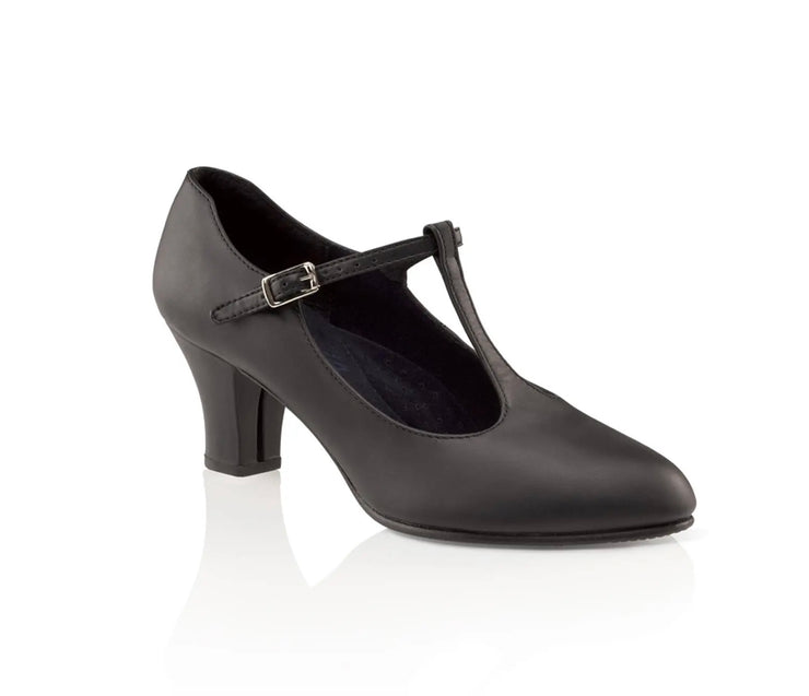 Capezio - 2" Jr. Footlight T-Strap Character Shoe - Adult (750) - Black