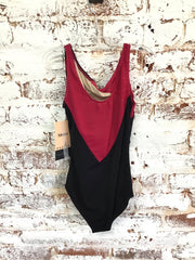 Nikolay - Anfisa Power Mesh Tank Leotard - Child (DAD1956MPN) - Black/Mesh (Raspberry)