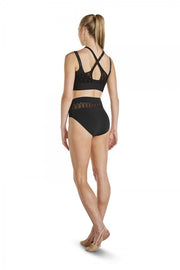 Bloch - Diamond Mesh High Waist Briefs - Adult (FR5041) - Black FINAL SALE