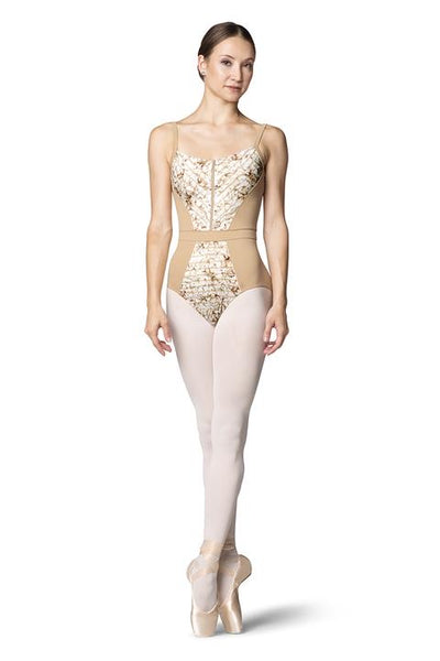 Bloch - Printed Mesh Paneled Cami Leotard - Adult (L9817) - Nomad - Final Sale
