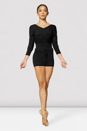 Bloch -  Lynda Knit 3/4 Sleeve Sweater - Child (CZ3116) - Black