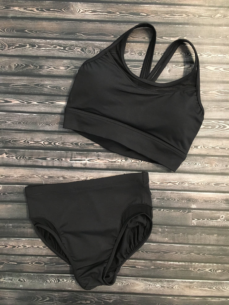 Bloch - Annora Double Leg Line Briefs - Adult (FR5012) - Black - Final Sale