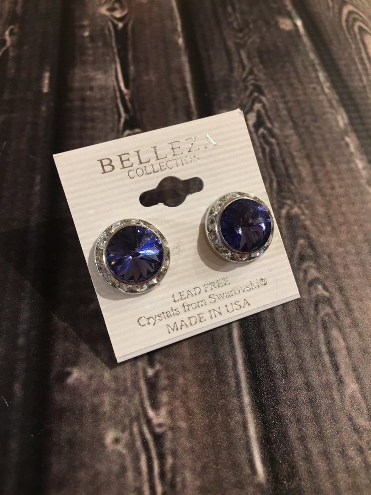Belleza Collection - Swarovski Crystals Pierced Earrings - 15mm