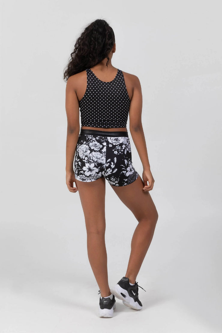 Sylvia P - Rosa Reversible Cropped Singlet- Child/Adult (21-11-GHY-012) - Black Final Sale