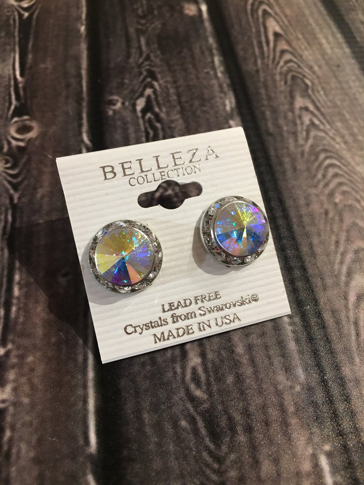 Belleza Collection - Swarovski Crystals Pierced Earrings - 15mm