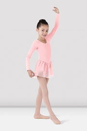 Bloch - Girls Long Sleeve Skirted Leotard - Child (CL5309) - Light Pink
