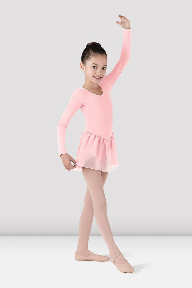 Bloch - Girls Long Sleeve Skirted Leotard - Child (CL5309) - Light Pink