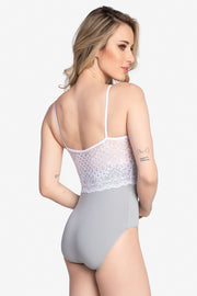 So Danca - Eley Halter Leotard - Adult (RDE-2517) - Light Grey/White