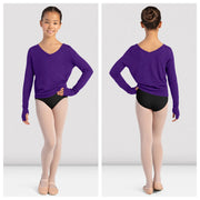 Bloch - Dulcie Knit Long Sleeve Sweater - Child (CZ3139) - Amethyst
