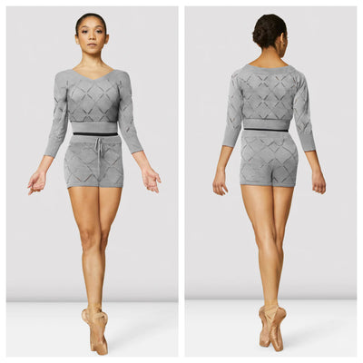 Bloch -  Lynda Knit 3/4 Sleeve Sweater - Adult (Z3106) - Gray