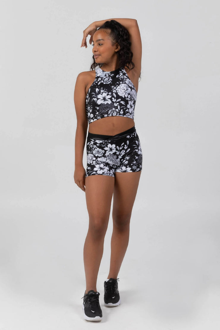 Sylvia P - Rosa Reversible Cropped Singlet- Child/Adult (21-11-GHY-012) - Black Final Sale