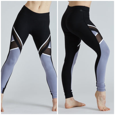 Jo + Jax - Lux Leggings (LUX) - Silver Lilac/Black - Final Sale