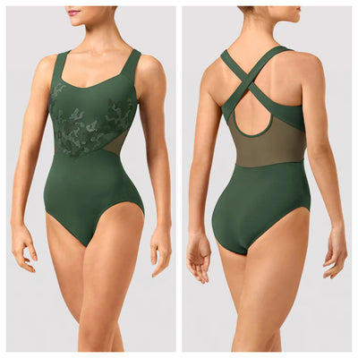 Bloch - Camo Cross Back Wide Strap Camisole Leotard - Child/Adult (TWL4325/L4325) - Sycamore