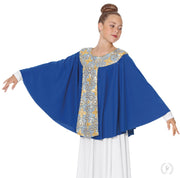 Eurotard - Women’s Tabernacle Praise Cape (81117) - Royal Blue/Gold