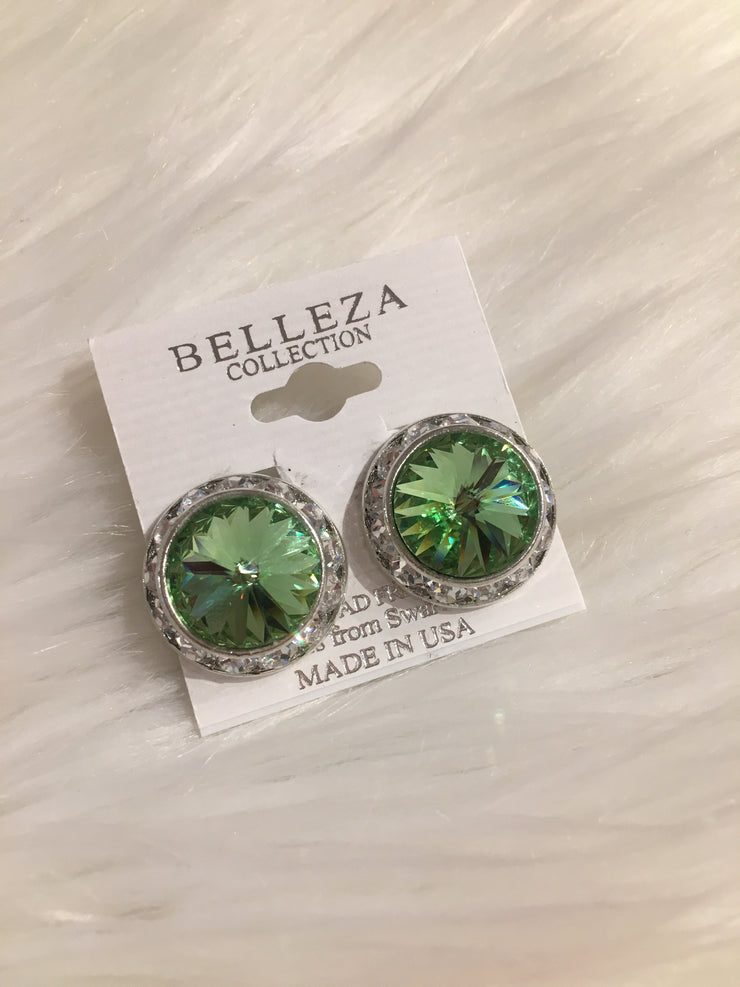 Belleza Collection - Swarovski Crystal Clip-On Earrings - 20MM - XL